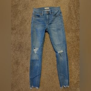 Madewell Distressed Skinny Jeans 9" High-Rise